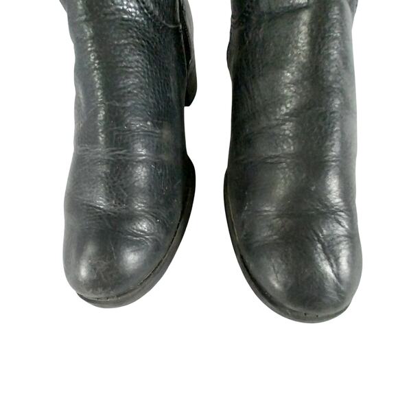 Harley-Davidson Black Leather Buckle Ankle Boots - Picture 5 of 13